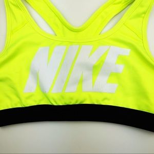 Nike Pro Dry-Fit Sports Bra - Volt Neon - Small
